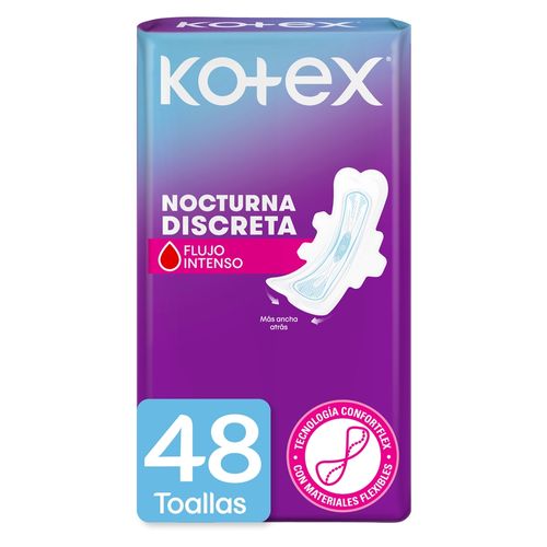 Toalla Kotex Nocturna Discreta 48Ea