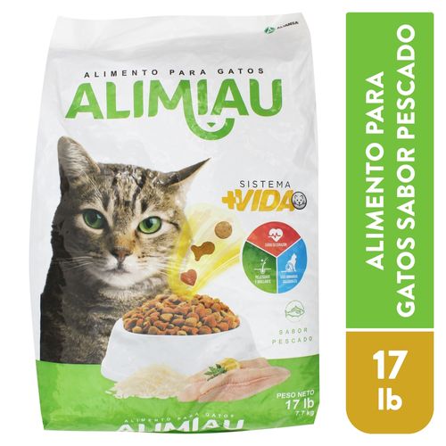 Alimento Alimiau Para Gato Sabor Pescado  17lbs