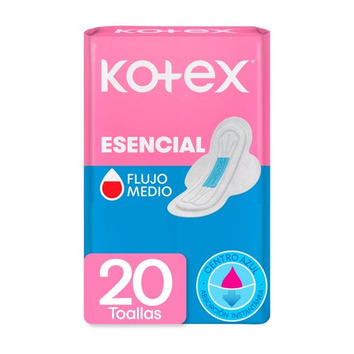 Toallas Femeninas Kotex Esencial - 20Uds