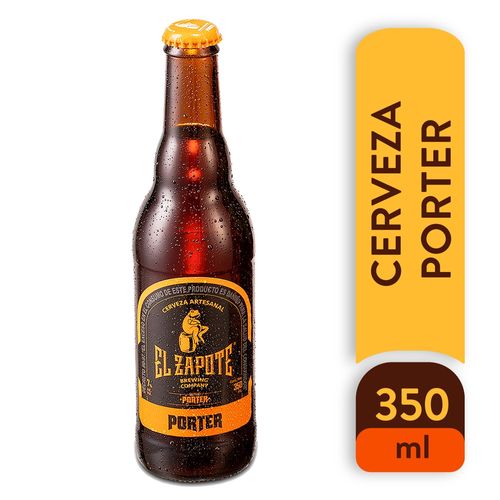 Cerveza artesanal El Zapote porter botella vidrio - 350 ml