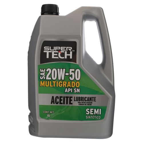 Aceite Super Tech para auto semi sintético 20W50 - 1 gal