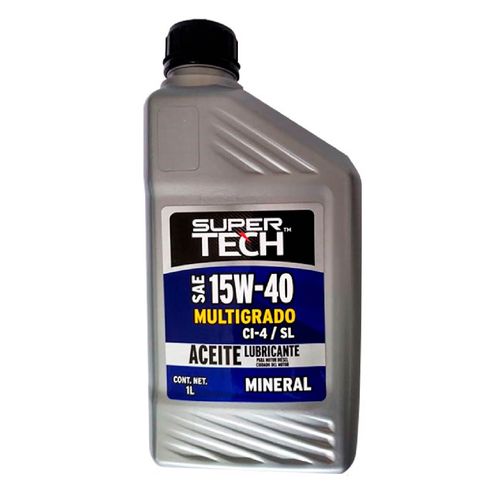 Aceite Super Tech 15W40 mineral  de alta calidad - 1 L