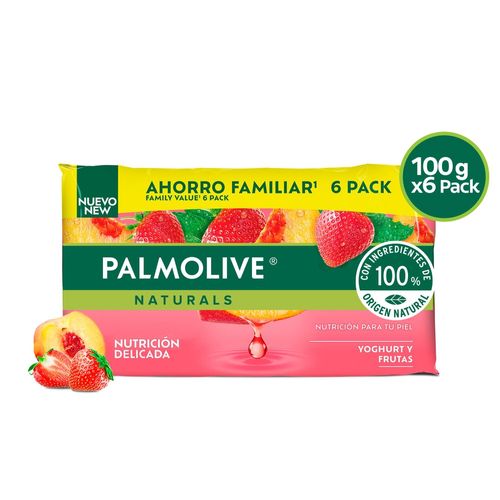 6 Pack Jabón Palmolive Yogurt Y Frutas