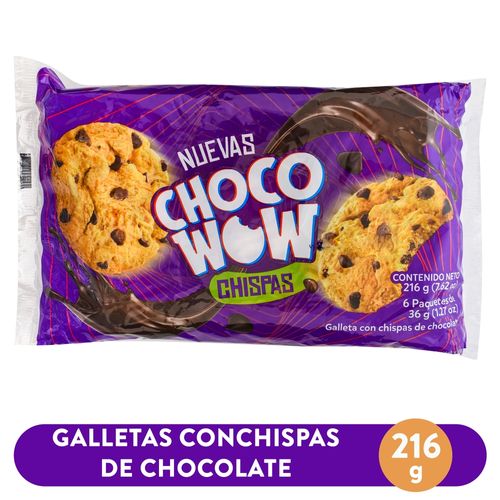 Galleta Dulce Chocowow Gama Con Chispas De Chocolate 6U - 216g