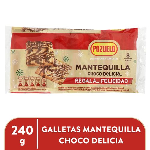 Galleta Pozuelo Choco Delicia Mantequilla Navidad - 240 g