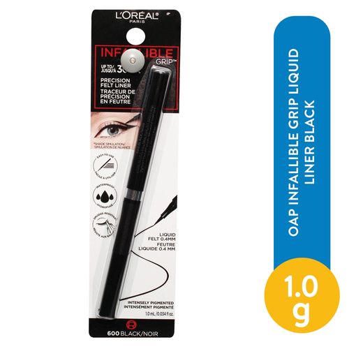 Delineador líquido L'oreal Paris Infalible grip 600 negro - 1.0 ml