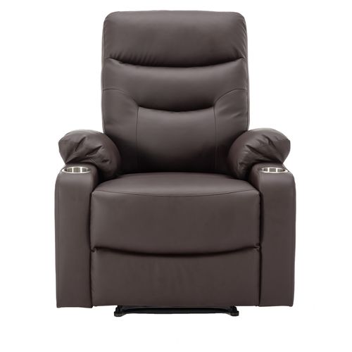 Sillón Home Trends Reclinable Café con Portavasos