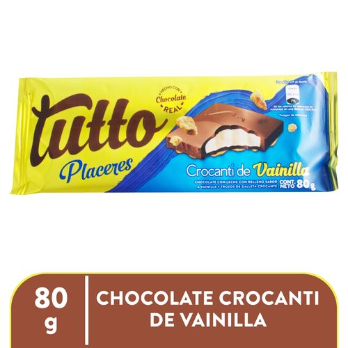 Chocolates Tutto crocante placeres tableta - 80 g