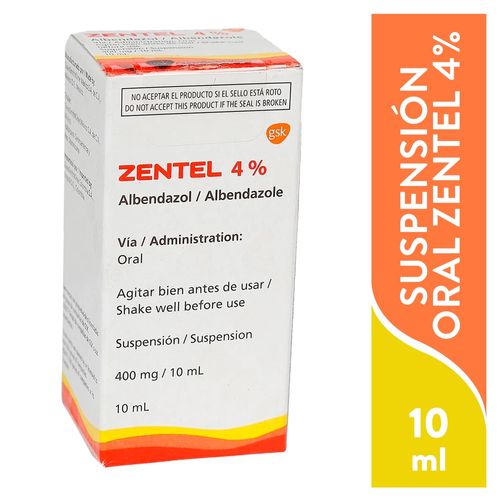 Suspensión Oral Zentel 10 ml- 1 Frasco