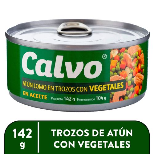 Atún Calvo Lomo en Trozos Con Vegetales -142gr