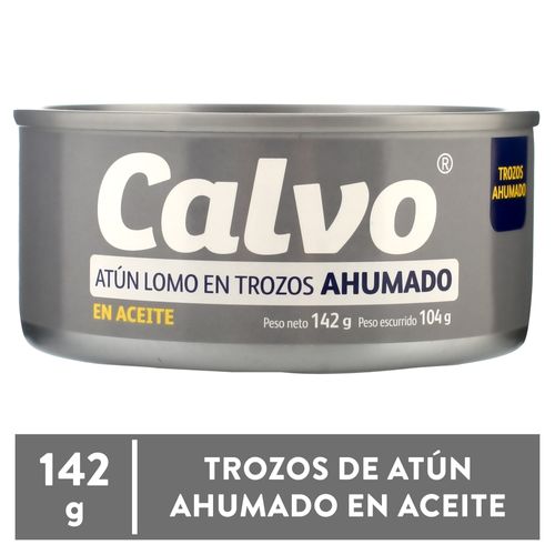 Atún Calvo trozos ahumado en aceite enlatado - 142 g