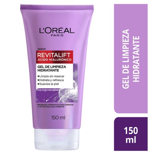 Gel L'Oréal París limpiador Hidratante Ácido Hialurónico - 150 ml