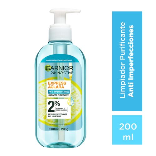 Gel Garnier Limpiador Profundo Express Aclara Anti Imperfecciones - 200 ml