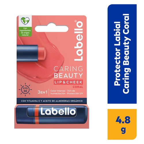 Labial Labello beauty coral fps 30 -  4 g