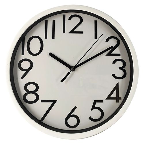 Reloj Mainstays color blanco con negro -25 cm