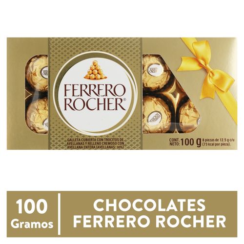 Chocolate Ferrero Rocher con avellanas 8 Pzas - 100 g