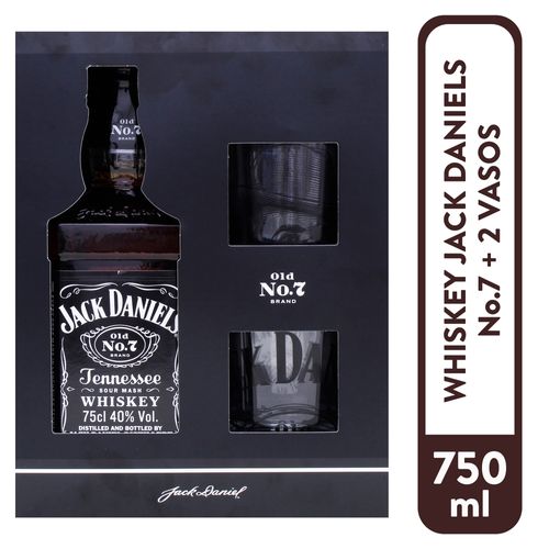 Whisky Jack Daniels Tin Mas 2 Vaso - 750ml