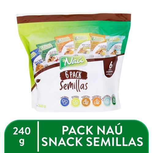 Snack Nau 6pack Semillas 240g