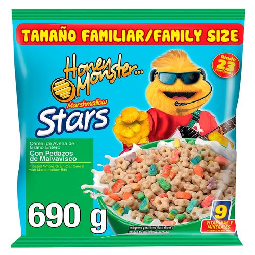 Cereal Dulce Quaker, Honey Monster Con Pedazos De Malvavisco - 690g