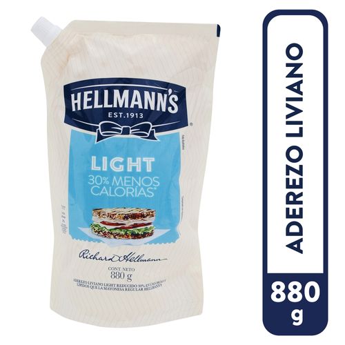 Mayonesa Hellmanns Light 30% Menos Calorias - 880 g