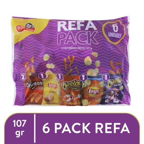 Snack Frito Lay Refa Pack 6U 107Gr