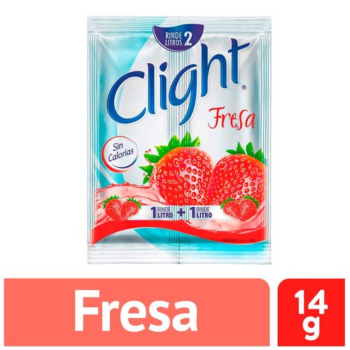 Bebida En Polvo Clight  Sin Calorías Sabor Fresa Sobre - 14g