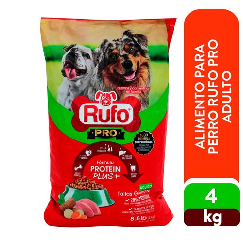 Alimento Rufo Pro Perro Adulto, Con Probióticos  4kg