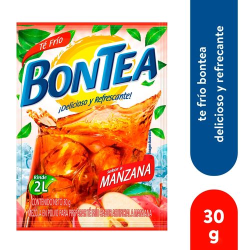 Bebida polvo Bontea, té frío sabor manzana -30g