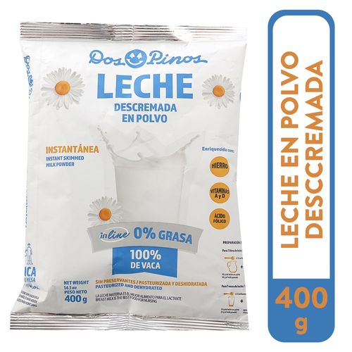 Leche Polvo Dos Pinos Descremada 400 Gr