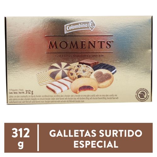 Galleta Moments Colombina Fancy 312Gr