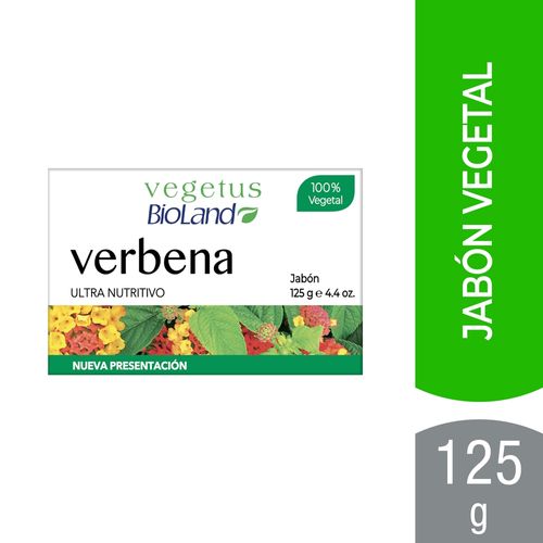 Jabón Bioland Vegetal Verbena,  Ultra Nutritivo - 125g