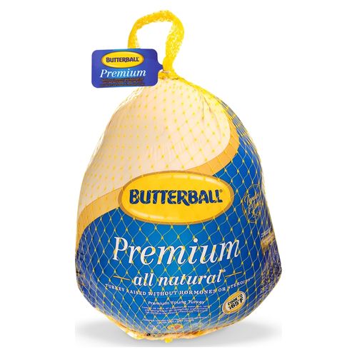 Pavo premium Butterball entero crudo, contiene 10 libras aproximadamente - Precio indicado por libra