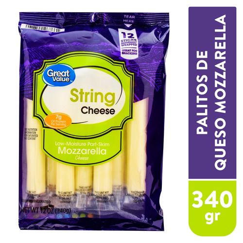 Palitos Great Value De Queso Mozzarella 340Gr