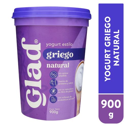 Yogurt Glad Griego Natural - 900gr