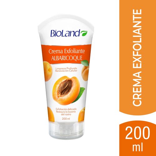 Crema Bioland Exfoliante Con Albaricoque, Limpieza Profunda - 200ml