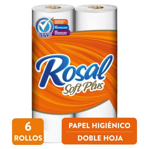 Papel Higiénico Rosal Naranja, Doble Hoja - 6 Rollos