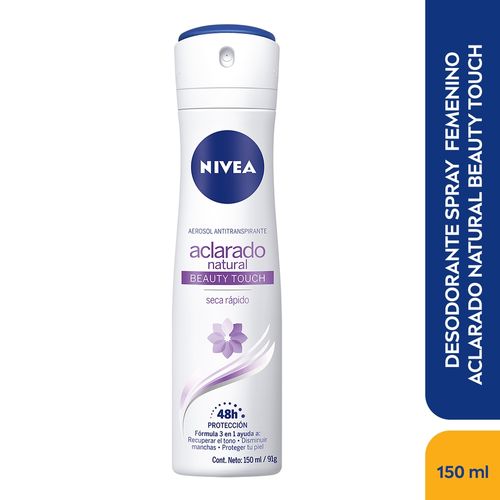 Antitranspirante Nivea Spray Femenino Aclarado Beauty Touch -150ml