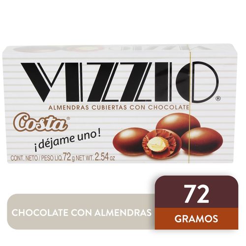 Chocolate Vizzio costa con almendras cubiertas - 72 g