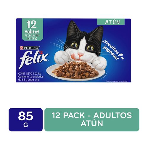 Alimento Gato Purina Felix Gato Adulto Atún 12 Pack 85g (3oz)