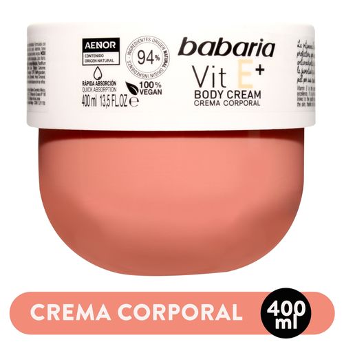 Crema corporal Babaria con vitamina e - 400 ml