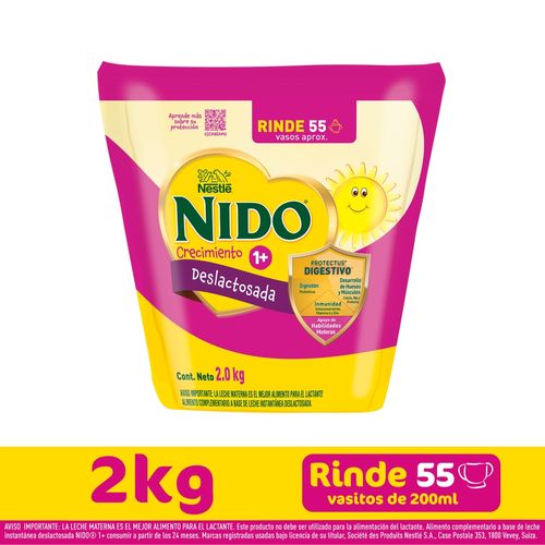 Alimento para niños Nido® 1+, Deslactosada Bolsa -2kg