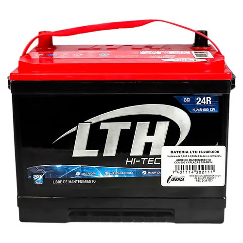 Batería para auto LTH h 24r 600 placas