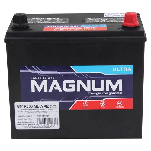 Batería para automovil Magnum ultra 650 cca - 1 Ud