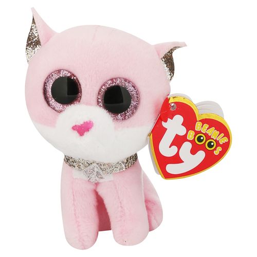 Ty Beanie Boos Fiona Gato Rosado Clip