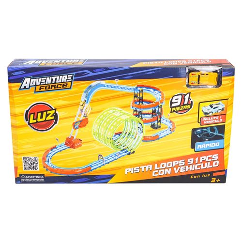Pista Loops Adventure Force con vehículo -91 pzas