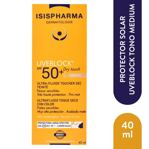 Crema solar Isispharma uveblock FPS 50 dry touch medium - 40 ml