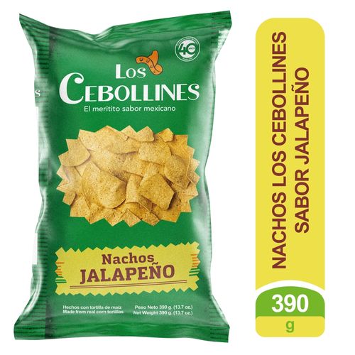 Nachos Los Cebollines Sabor Jalapeño - 390 g