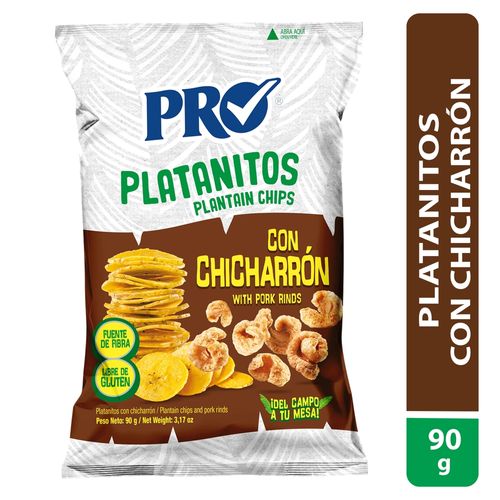 Platano Pro con chicharron -90 g