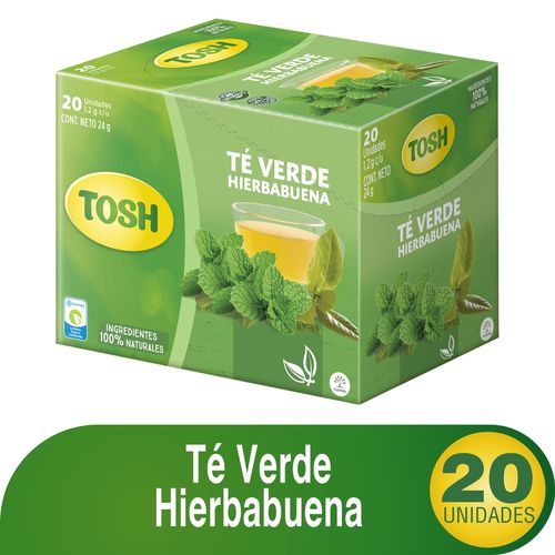 Infusiones Tosh Té Verde Hierba Buena - 24 g