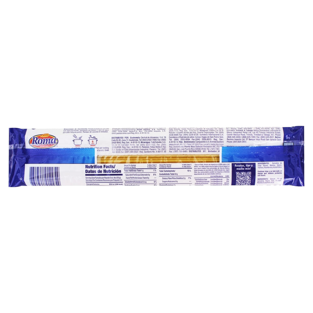 Comprar Pasta Roma Espaguetini No3 - 200g | Walmart Guatemala - Maxi ...